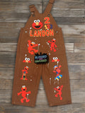 Custom Elmo inspired overall