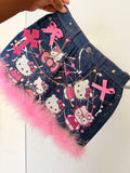 Junk denim skirt